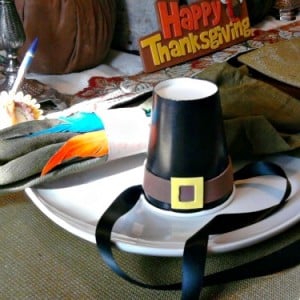 make a pilgrim hat from a paper cup