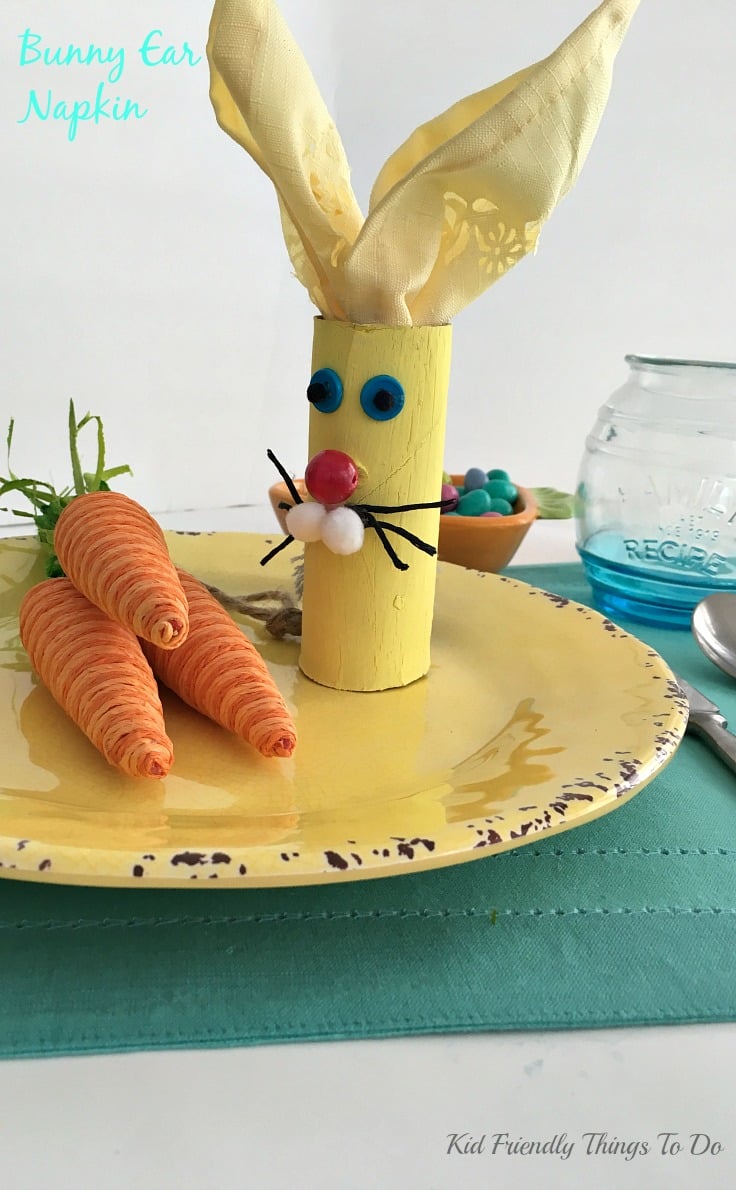 The cutest Easter Bunny Napkin Holder Craft ,ever! - KidFriendlyThingsToDo.com