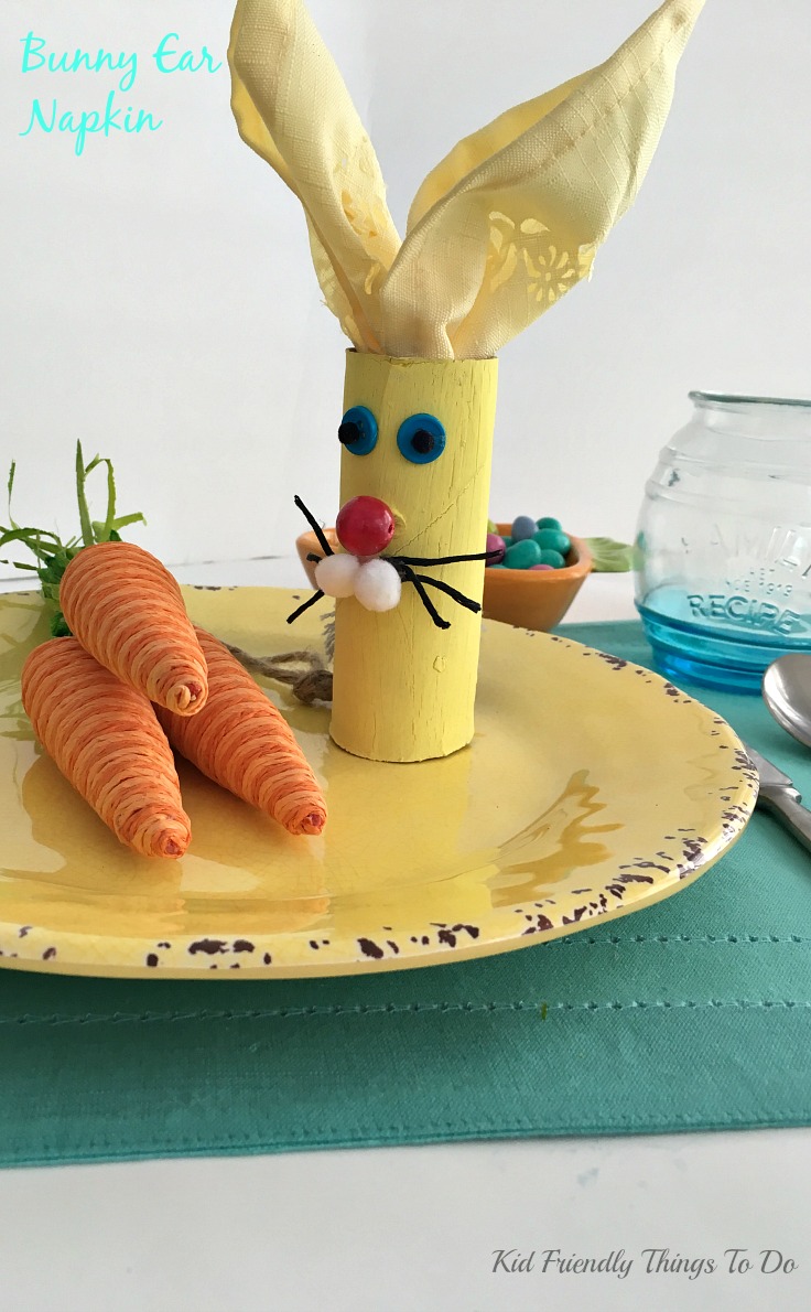 The cutest Easter Bunny Napkin Holder Craft ,ever! - KidFriendlyThingsToDo.com