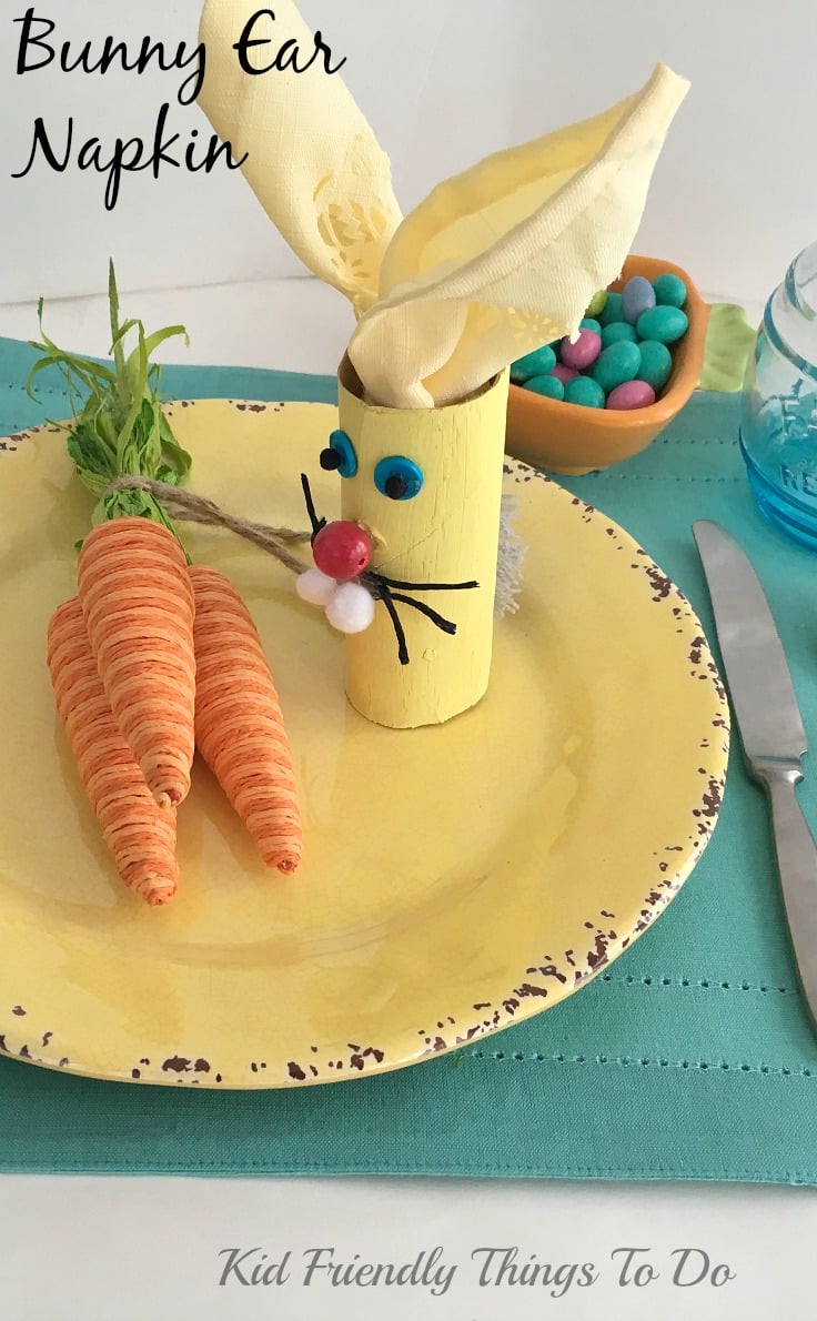 The cutest Easter Bunny Napkin Holder Craft ,ever! - KidFriendlyThingsToDo.com