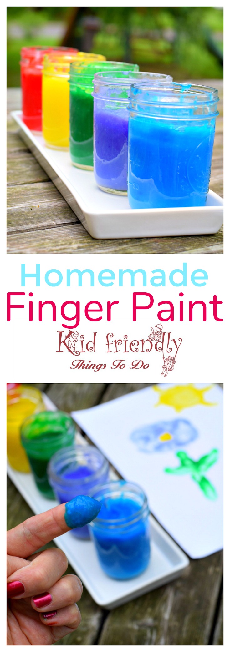 3-Ingredient Homemade Finger Paint Recipe - Fun Cheap or Free