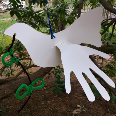  Perfect Craft For Martin Luther King Day - Dove Craft With Child Hand Prints For Wings