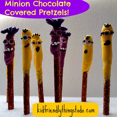 Despicable Me 2 Chocolate Covered Pretzel Minions!