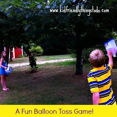 A Water Balloon Toss Game Using Recycled Milk Jugs