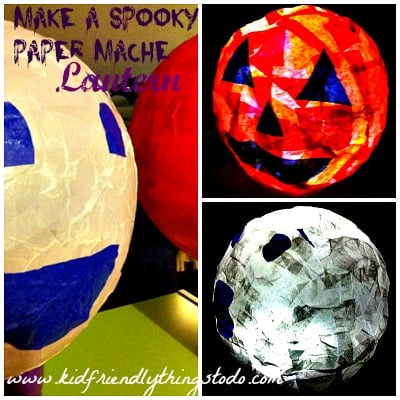 Easy and Fun Halloween Paper Mache Lanterns to light up the spooky night! The possibitlities are endless! Make witches, ghosts, pumpkins, Frankenstein, Cats, Owls! Fun Stuff!