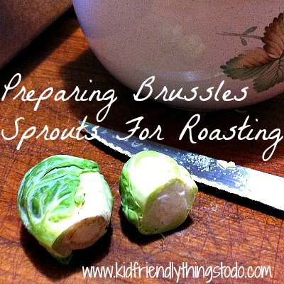 Trimming, and Preparing Brussels Sprouts For Roasting