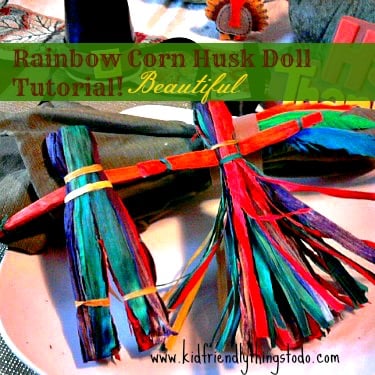 A step by step tutorial with pictures to make these beautiful Rainbow Corn Husk Dolls!