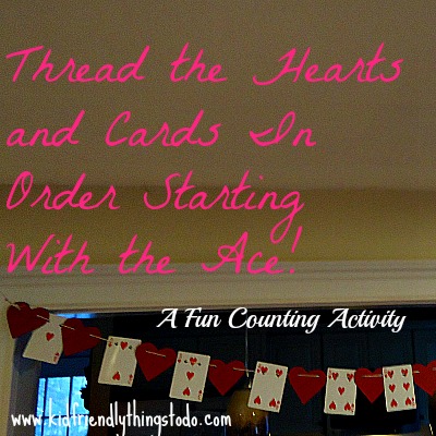 A Valentine Garland plus Counting Activity, with Fine Motor Skill Practice! Wow! 