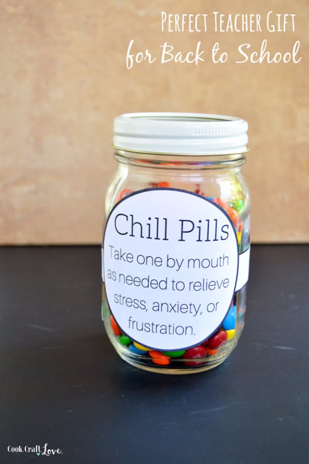 chill pill teacher gift idea