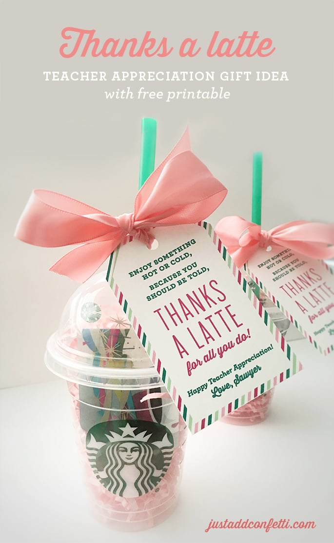 starbucks teacher gift idea