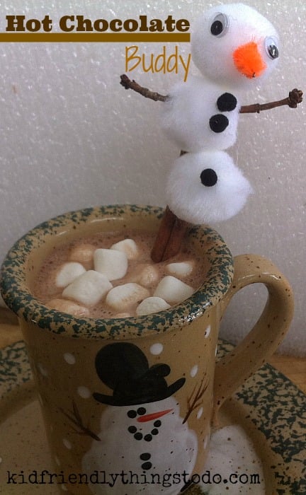 A cute Cinnamon Stick buddy for Hot Chocolate