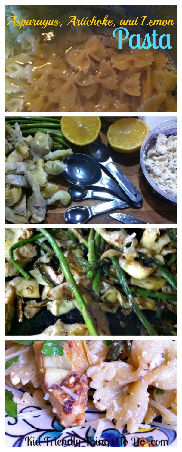 Artichoke, Asparagus, and Lemon Pasta