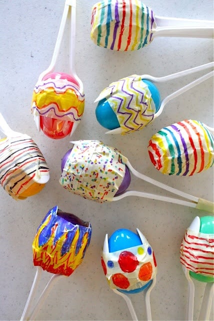 plastic spoon maracas craft