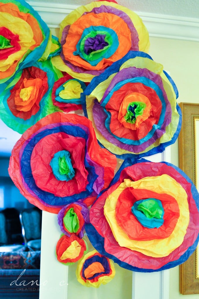 tissue paper flower