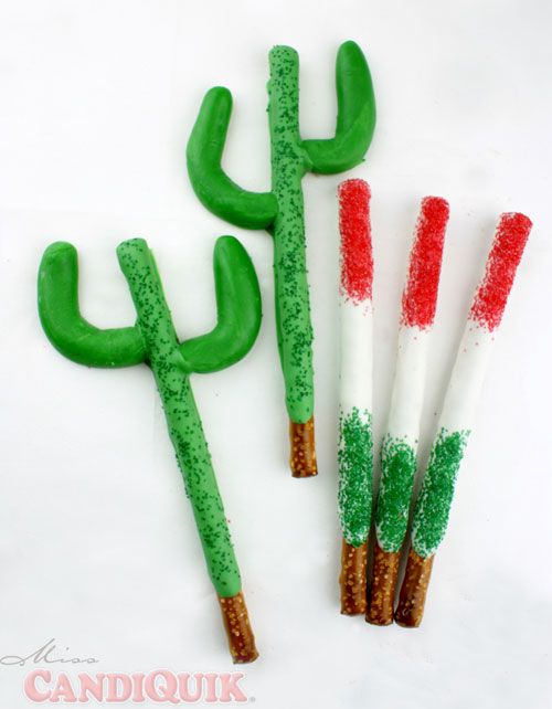 cactus chocolate covered pretzels treat