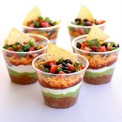 Seven Layer Dip Cups