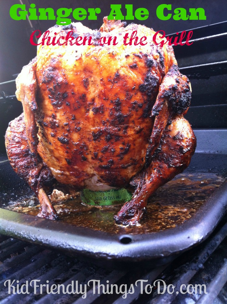 Ginger Ale Can Chicken on the Grill. What a cool idea! Love the glaze. Yum!