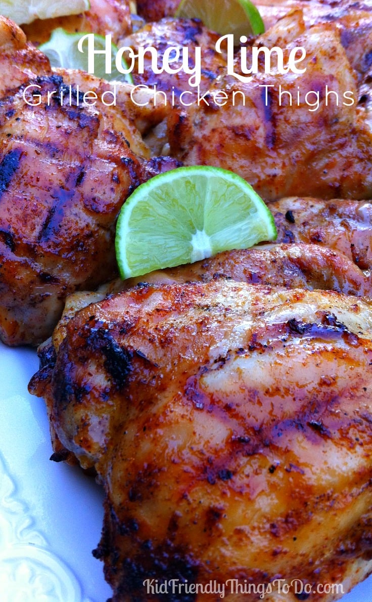 Honey Lime Grilled Glazed Chicken Thighs, Healthy, and Delicious! Perfect for your next barbecue!
