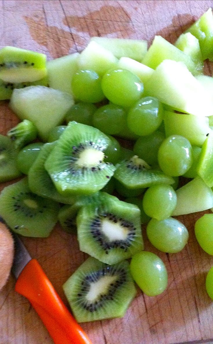 A kid friendly, all fruit green smoothie recipe. They'll slurp this down, and ask for more!