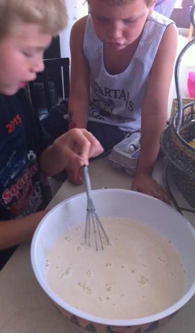 This homemade ice cream was so much fun to make with the kids. No churning. Just stir the ingredients, and pop it into the freezer! The kids could't wait to try it. Definitely their favorite dessert all summer, and great memories made together.