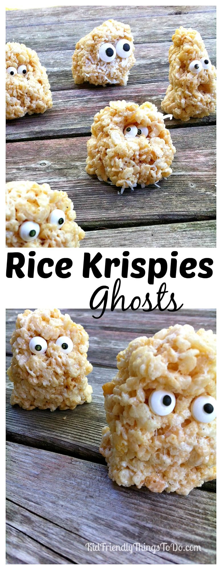 Rice Krispies Treats Ghosts - A Halloween or Hotel Transylvania Fun Food - KidFriendlyThingsToDo.com