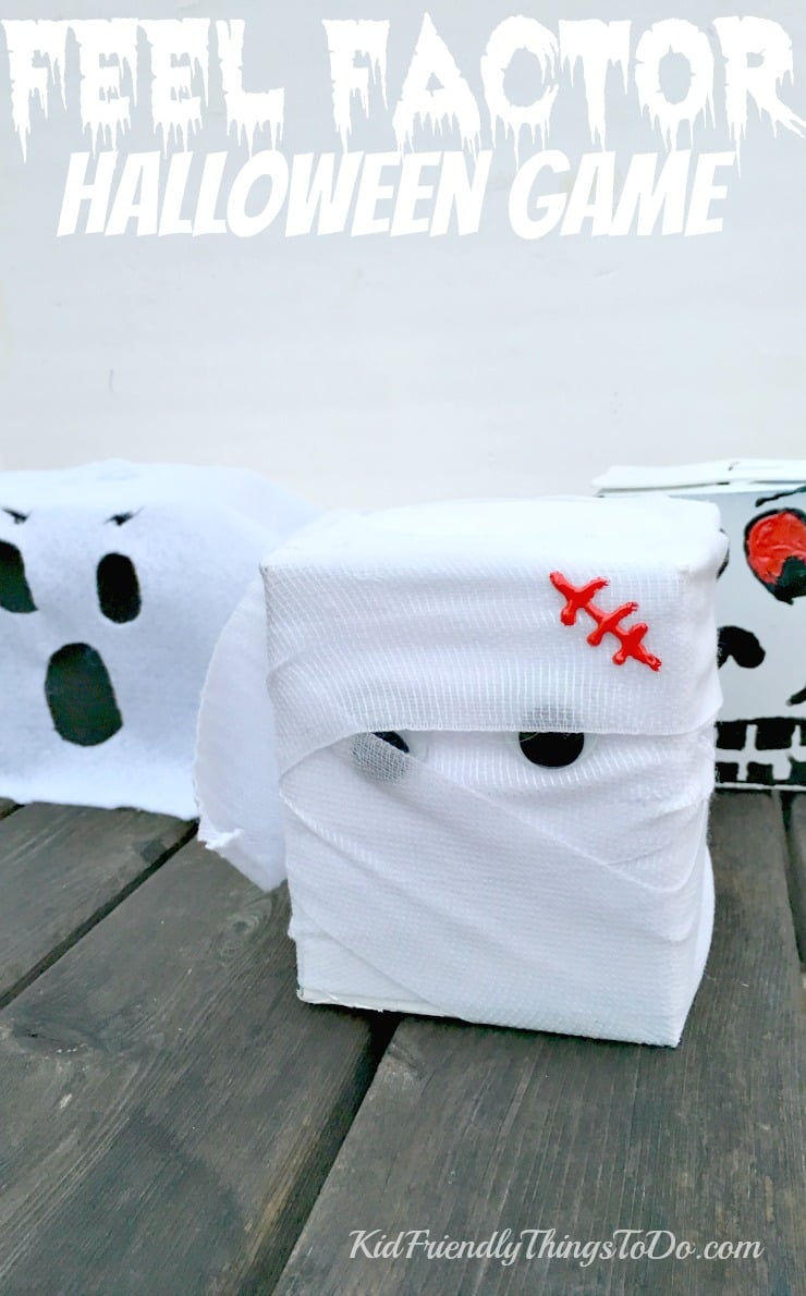 A fun Halloween Game for kids! Feel Factor is just like Fear Factor, but all about reaching into a box to feel and guess! Creepy, and Fun! Makes a great craft, too! KidFriendlyThingsToDo.com