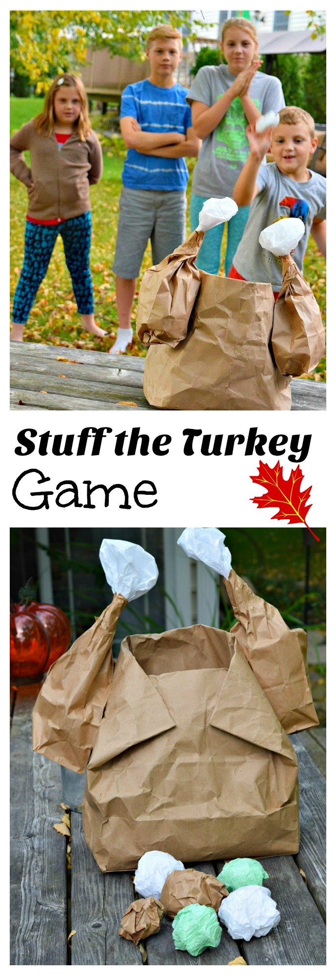 It's a fun Stuff the Turkey Game for a fun Thanksgiving Game - Perfect for preschool or elementary school. The kids love it, and it's easy to make! www.kidfriendlythingstodo.com