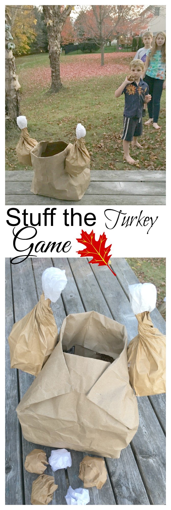 Stuff the Turkey Game. Perfect for preschool or elementary school Thanksgiving parties! This is so easy to make, and the kids have a blast stuffing the turkey! - KidFriendlyThingsToDo.com