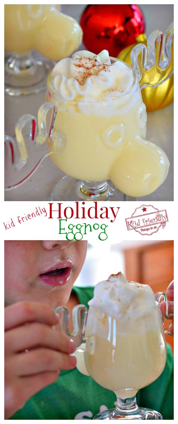 My family recipe for kid friendly homemade holiday Eggnog. - Simple and delicious - www.kidfriendlythingstodo.com