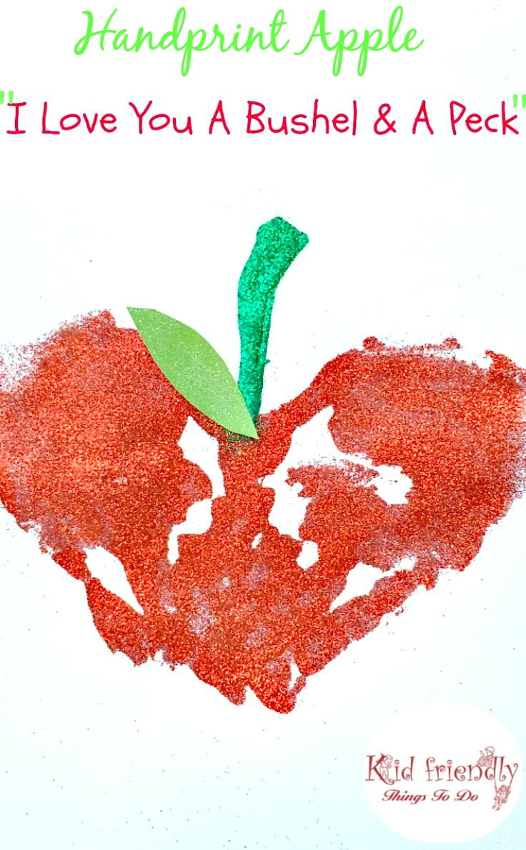 Apple Handprint craft for back to school, Valentine's Day, Mother's Day and Fall Fun with kids! - KidFriendlyThingsToDo.com