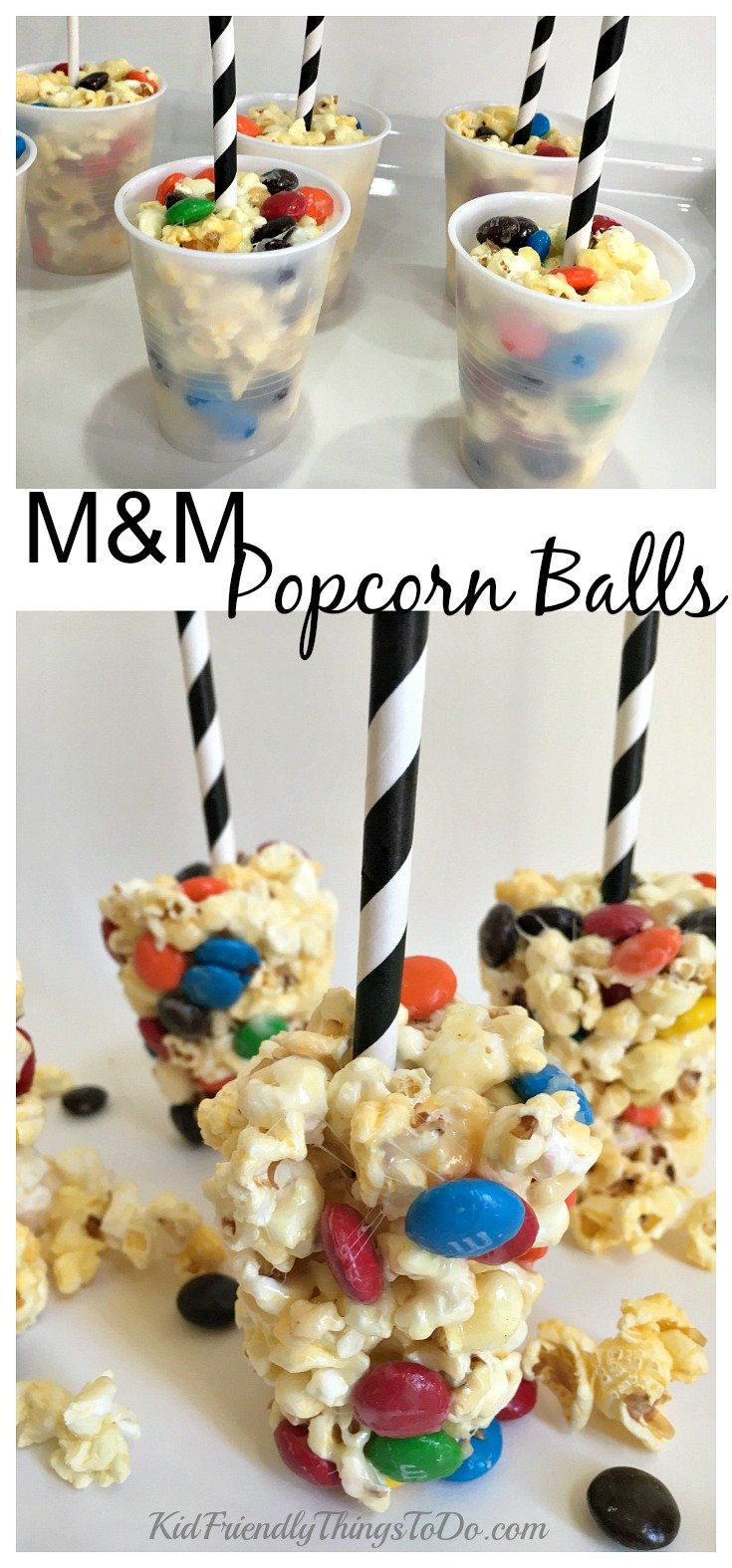 Easy M&M Popcorn Balls Recipe - KidFriendlyThingsToDo.com