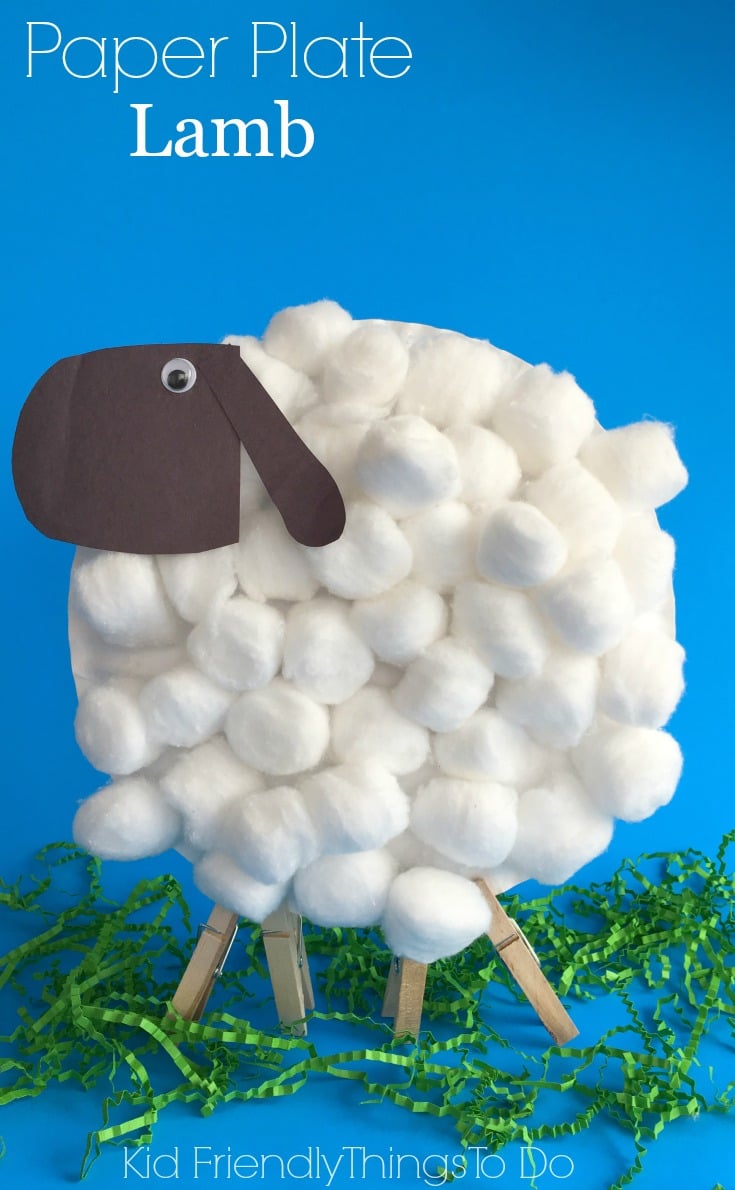 Easy Paper Plate Lamb Craft for Kids - KidFriendlyThingsToDo.com