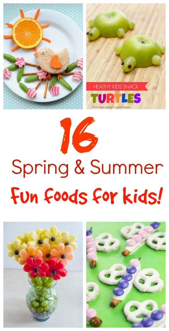 A collection of fun spring and summer foods for kids - KidFriendlyThingsToDo.com