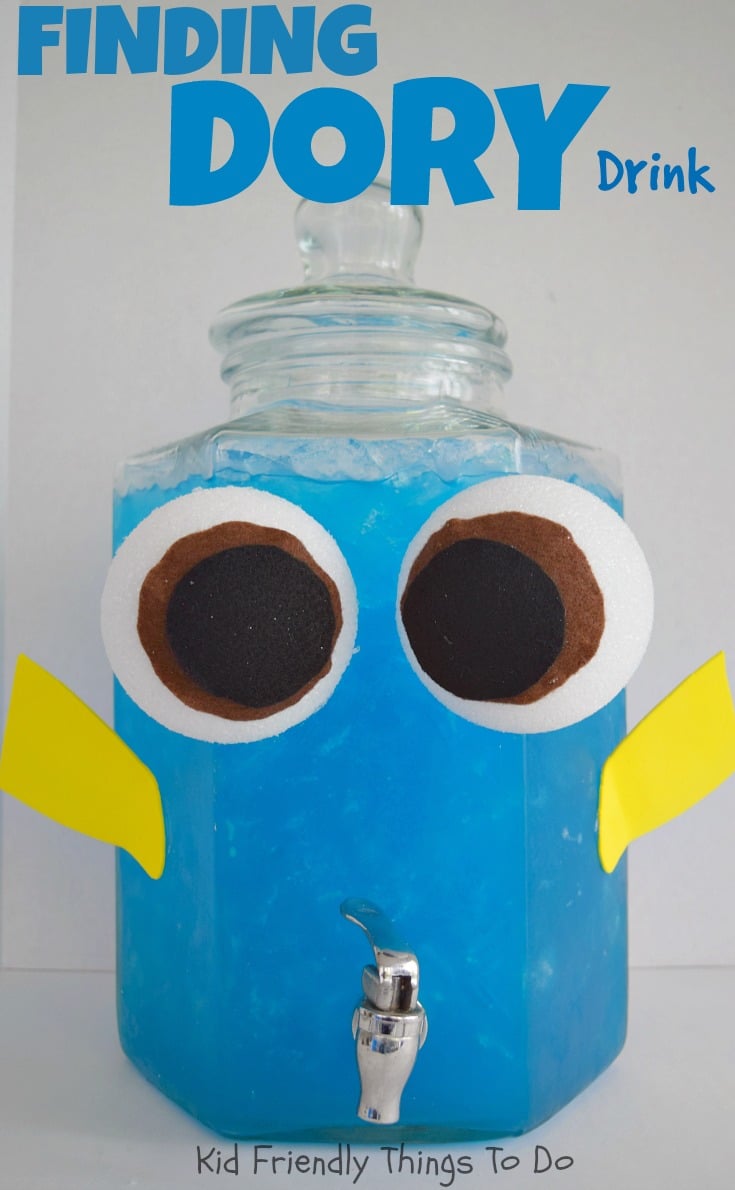 A Finding Dory Party Drink for Kids - This is the perfect drink of an ocean themed or Finding Dory birthday party! - KidFriendlyThingsToDo.com