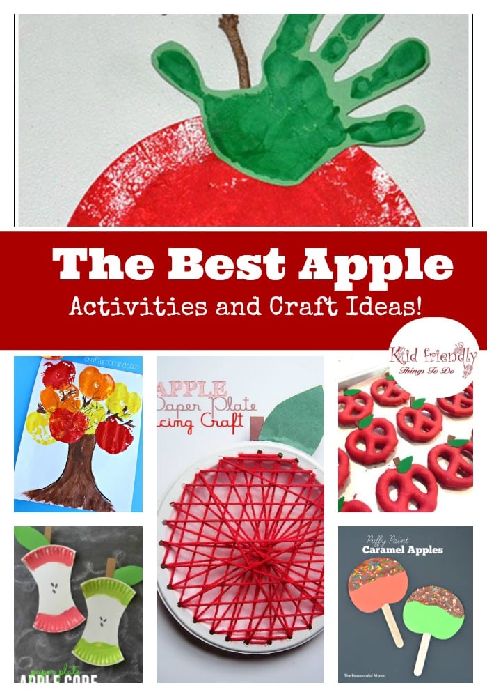The best apple crafts and activities for apple picking season in fall and back to school - www.kidfriendlythingstodo.com
