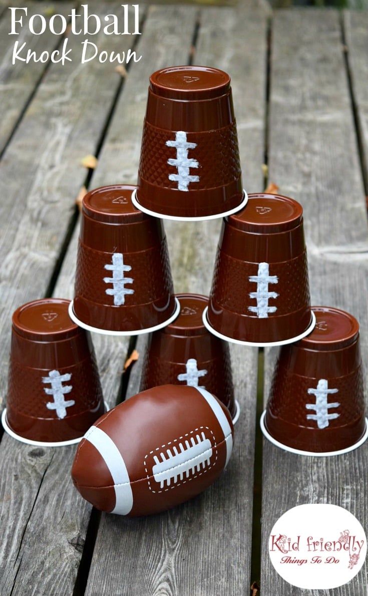 Football Watch Party Ideas and Football Cup Cozies! Games, Food and more! So fun ideas in this post! - www.kidfriendlythingstodo.com