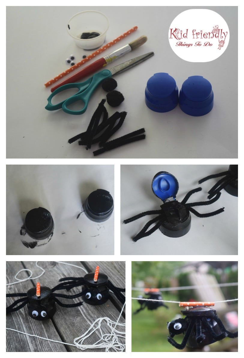 The Spider Race Game! It's a fun new idea for Halloween and Fall parties for kids! www.kidfriendlythingstodo.com
