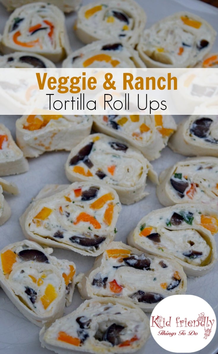 Easy Vegetable and Ranch Pinwheel Appetizer Recipe - This is an old cookbook family recipe that's perfect for holidays, game days, and cook outs -  www.kidfriendlythingstodo.com