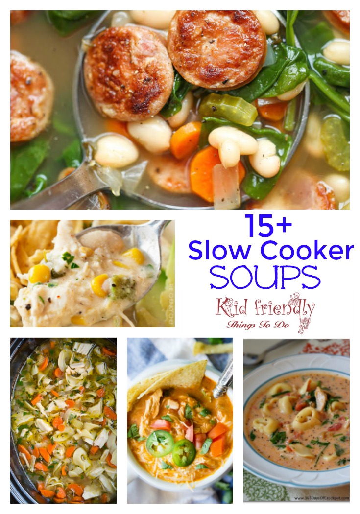 Over 15 Delicious Looking Slow Cooker Soup Recipes that look easy and delicious - www.kidfiendlythingstodo.com 