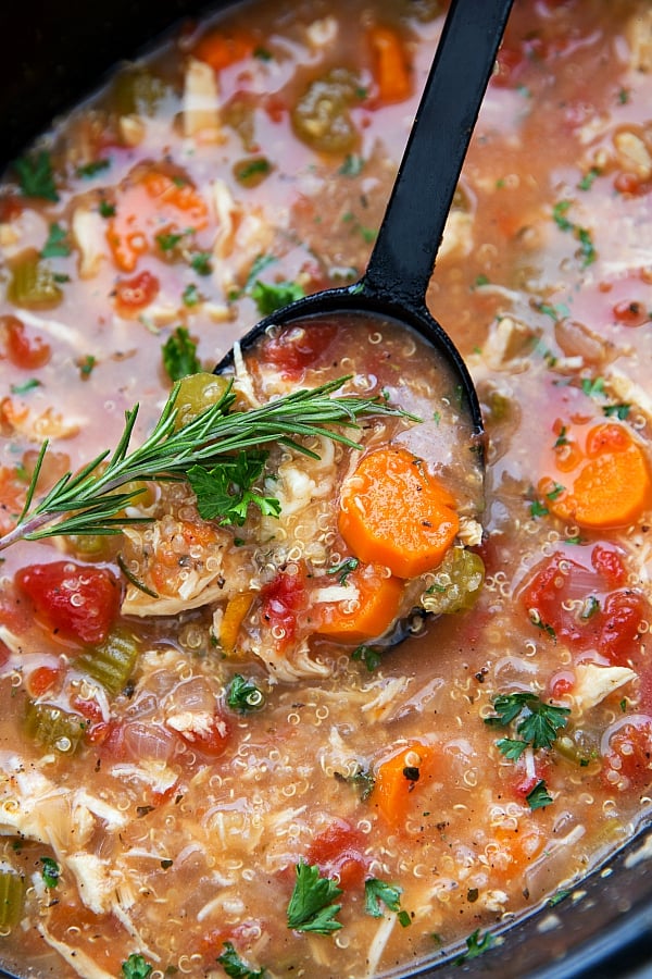 Crockpot Chicken Quinoa Soup - Chelsea's Messy Apron