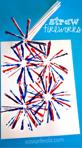 Fireworks painting craft