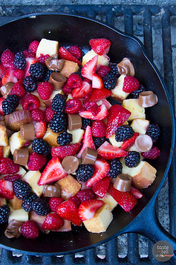 pound cake campfire dessert