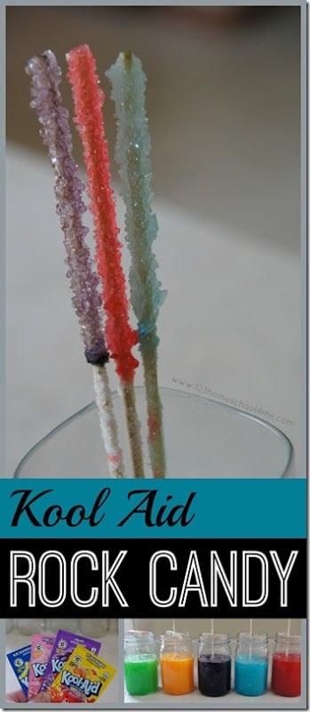 making rock candy from Kool-Aid