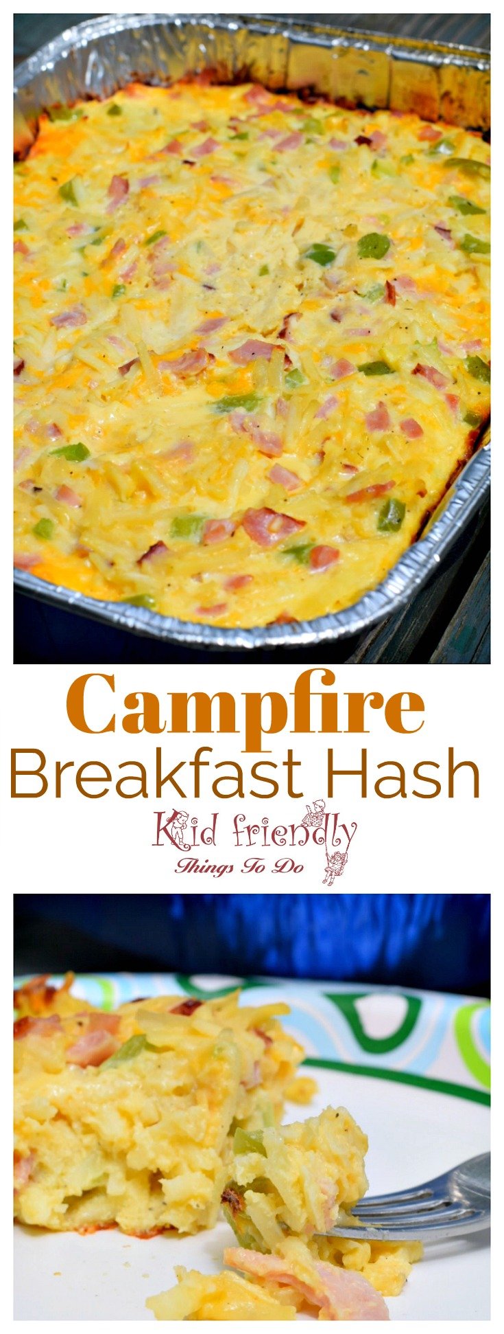 Easy Make Ahead Western Skillet Campfire Breakfast Recipe - Cowboy Breakfast Western Skillet recipe for the camping family breakfast - www.kidfriendlythingstodo.com