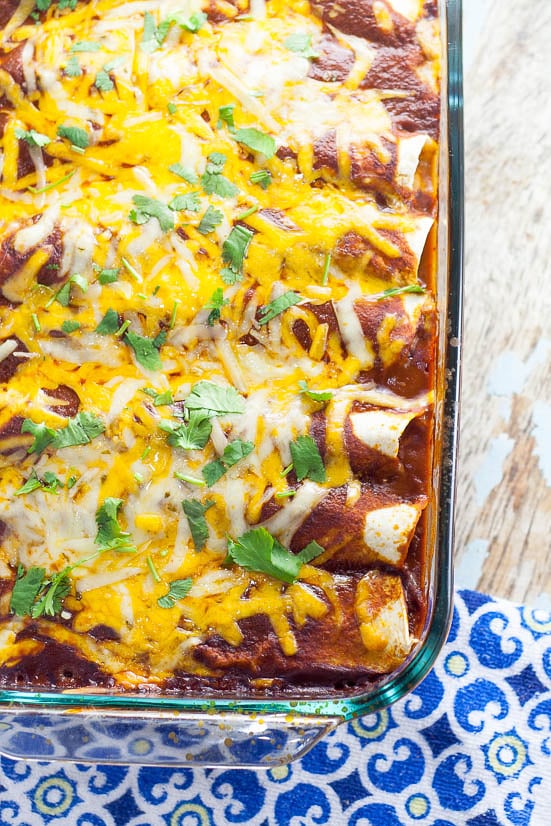 three bean enchiladas