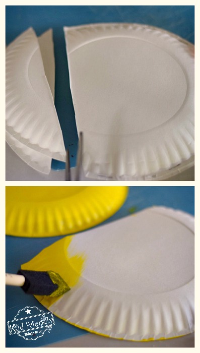 DIY Paper Plate Chicken Easter Basket Craft for Kids - Make this adorable little chicken with the kids for a fun craft and treat holder - www.kidfriendlythingstodo.com