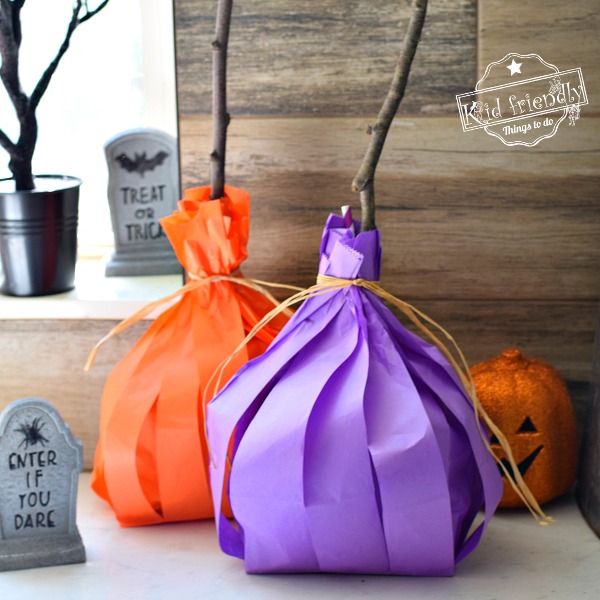 Make A Paper Bag Witch Broom Craft {A Halloween Goody Bag and Craft}