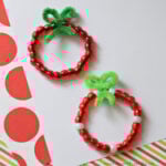 pipe cleaner and bead wreath