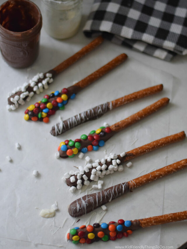 chocolate covered pretzel rods