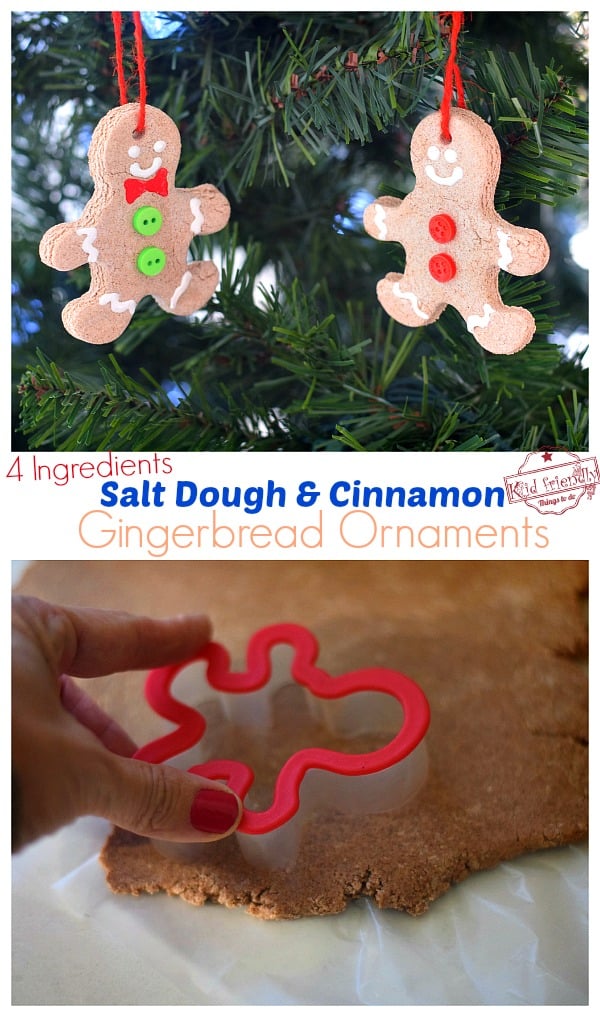 cinnamon salt dough gingerbread ornaments